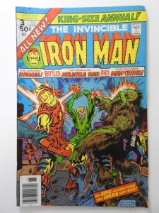 Iron Man Annual #3 (1976) vs The Molecule Man! Sharp Fine- Condition!