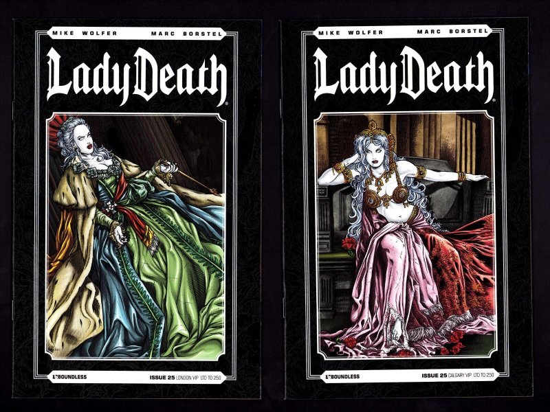 Lady Death #25 Variants 13 pcs + #'s 24 & 26 Variants - 15 pc Lot (2013) 9/9.2