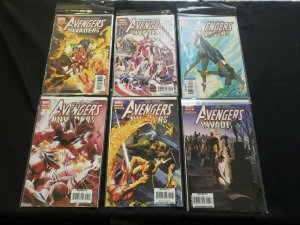 AVENGERS/INVADERS 6PC (VF/NM) ISSUES #1-6, ALEX ROSS, HELL ON HELICARRIER 2008
