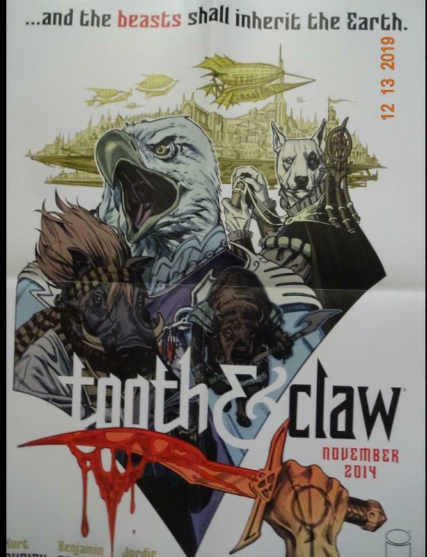 TOOTH AND CLAW Promo Poster, 19 x 24, 2014, IMAGE, Unused more in our store 343