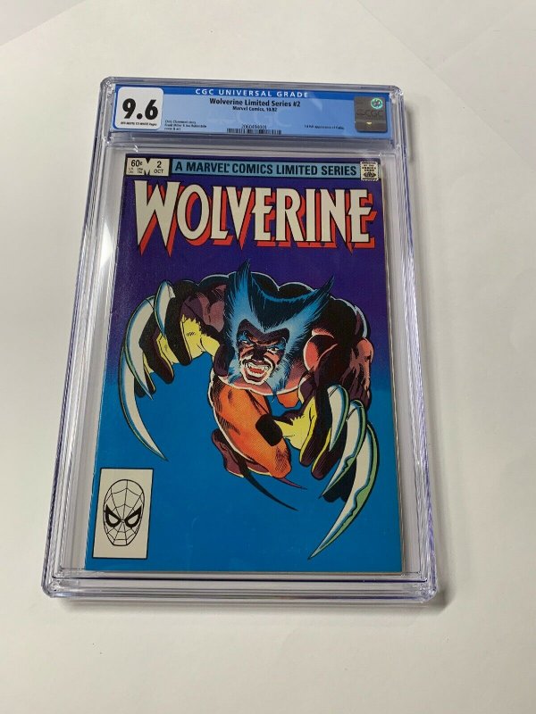 Wolverine Limited Series 2 Cgc 9.6 Ow/w Pages Marvel 1982 2060494001 1st Yukio