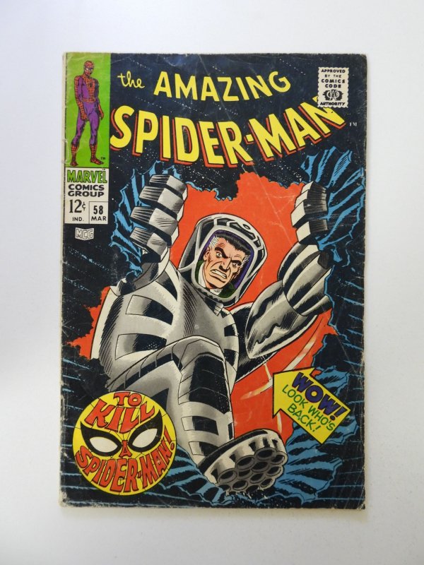 The Amazing Spider-Man #58 (1968) GD condition