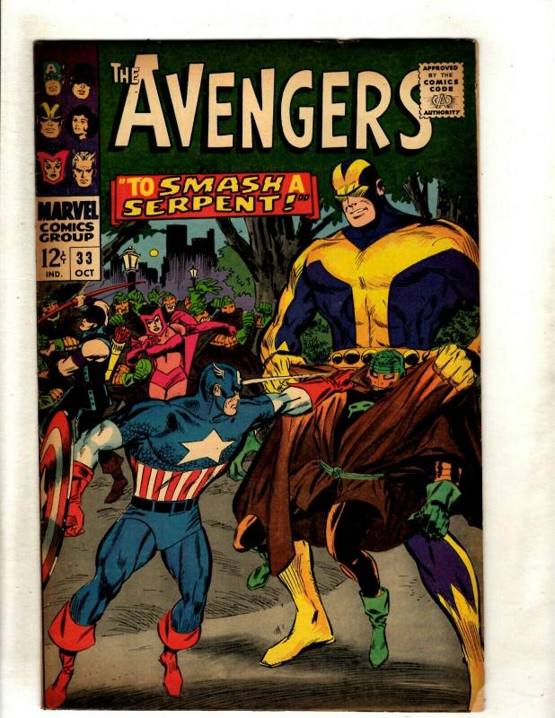 Avengers # 33 VG/FN Marvel Comic Book Hulk Thor Iron Man Captain America NE1