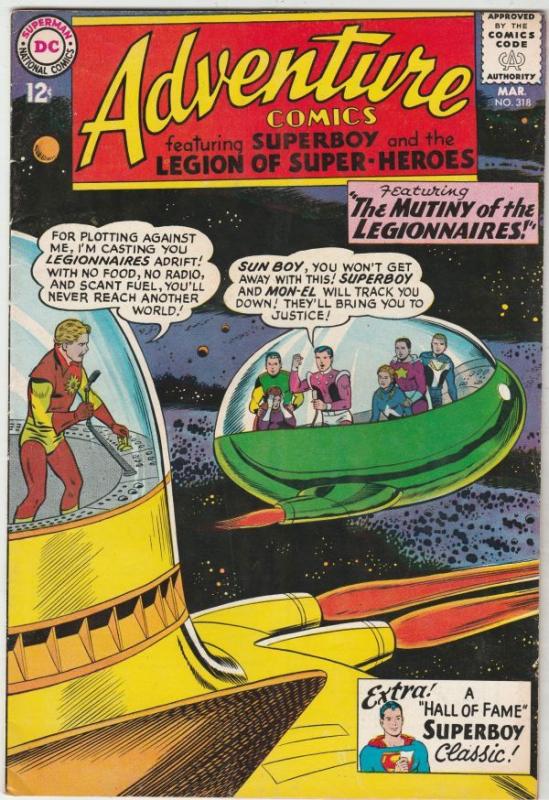 Adventure Comics #318 (Mar-64) VF/NM High-Grade Superboy, Legion of Super-Her...