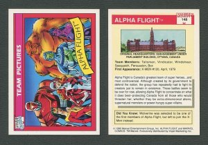 1990 Marvel Comics Card  #148 ( Alpha Flight )  MINT