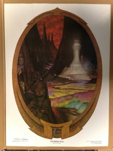 WIZARDS RINGS ELVES & THINGS THE DREAD VALE 1976 STEVE HICKMAN SIGNED ART PRINT