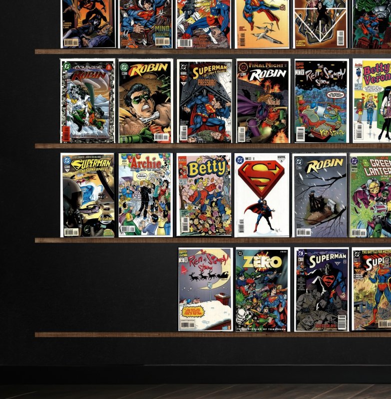 Huge Lot 150+ Comics with Robin, Action Comics, Superman, Archie& & More!