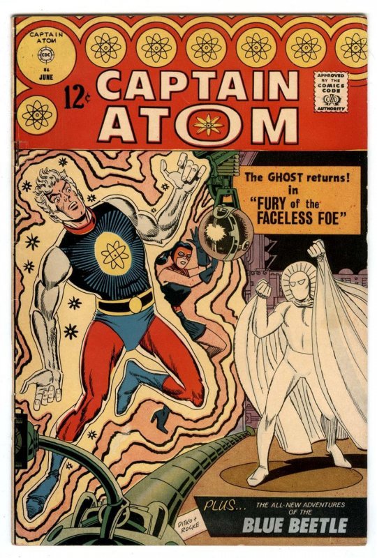 Captain Atom 86 June 1967 Charlton Ghost, Nightshade Blue Beetle Steve Ditko Art 