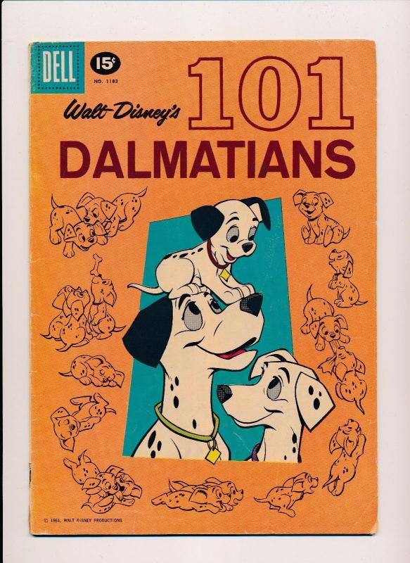 Walt Disney's 101 Dalmatians #1183 DELL Comics 1961 ~ GD/VG (HX456)