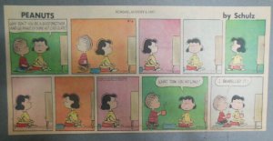 Peanuts Sunday Page by Charles Schulz from 8/6/1967 Size: ~7.5 x 15 inches