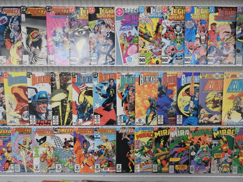 Huge Lot of 190+ Comics W/ Action Comics, Manbat, Blackhawk, Firestorm Avg. VF-