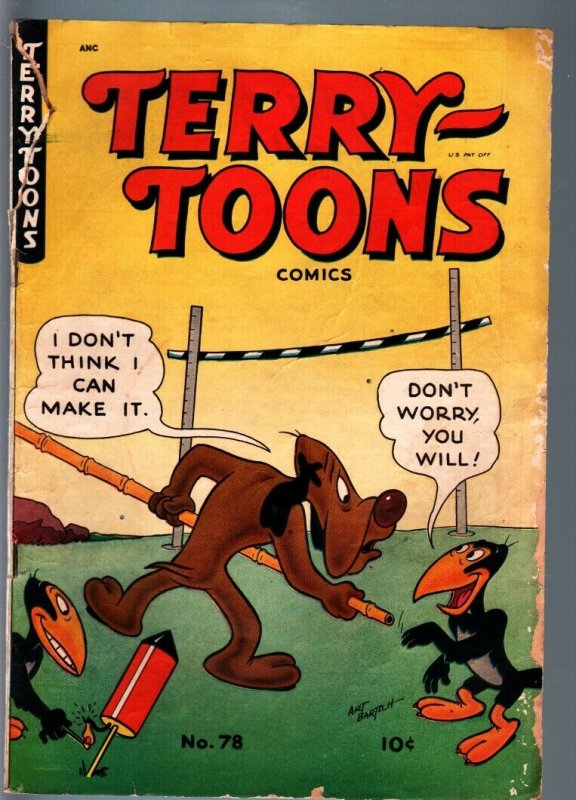 TERRY-TOONS #8-FIREWORKS COVER-MIGHTY MOUSE-HECKLE & JECKLE-ST JOHN PUB-195 G