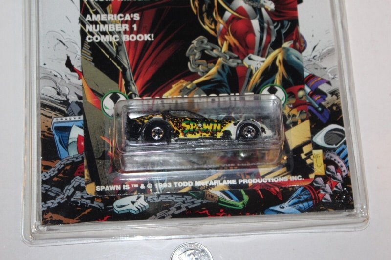 NEW SEALED Spawn 9 Car Mobile Diecast Hot Wheels w/Comic Book 1st App Angela Key