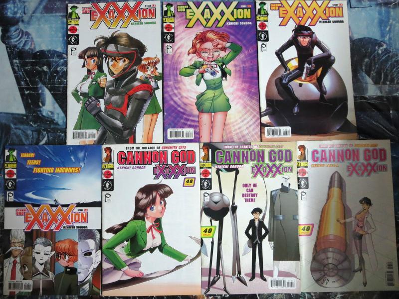 CANNON GOD EXAXXION #2-3, 7-10, 13 (Dark Horse Comics) manga backissues 2001-02