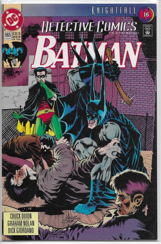 Detective Comics   vol. 1   #665 VG (Knightfall 16)