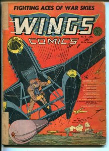 Wings #5 1941-Fiction House-Aviation-Phantom Falcons-Parachute Patrol VG