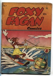 FOXY FAGAN #7 1948-Water Skiing cover-SLAPSTICK HUMOR