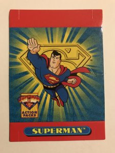 SUPERMAN ACTION PACKS P1 promo card; Topps 1995 NM/M; Pop-Up, TV, Cartoon