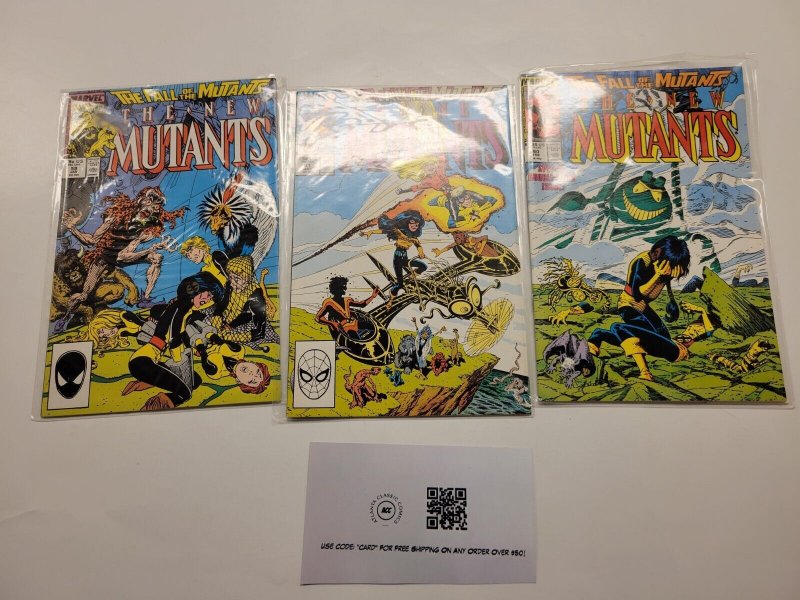3 New Mutants Marvel Comic Books #59 60 61 Fall of the Mutants 3 TJ3