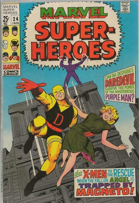 Marvel Super Heroes #24 ORIGINAL Vintage 1970 Daredevil X Men