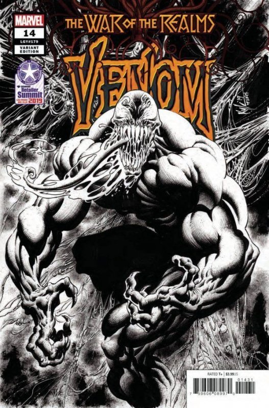 VENOM #14 (2019) KYLE HOTZ  | DIAMOND RETAILER SUMMIT | LTD 3000 | B&W | KNULL