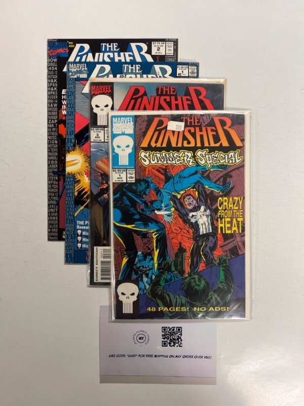 4 The Punisher Marvel Comic Books # 1 1 2 3 Thor Spiderman Defenders 73 SM6