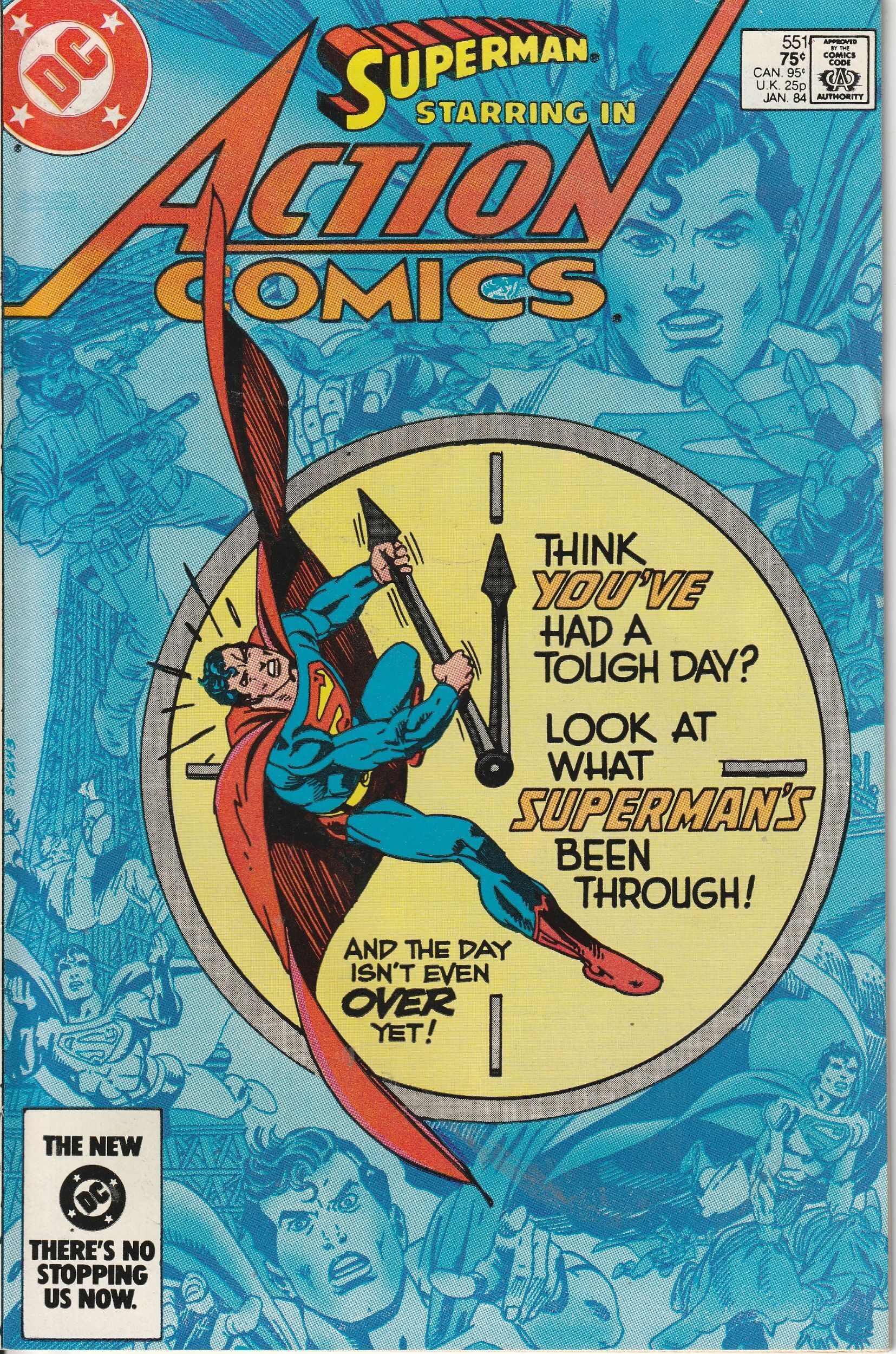 Action Comics 551 (1984) Comic Books Copper Age, DC Comics, Superman, Superhero /