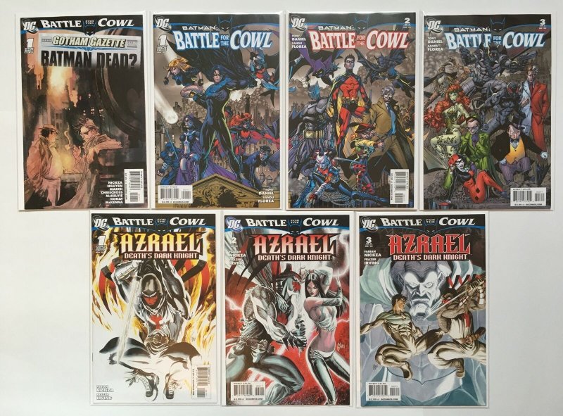 Batman Battle For the Cowl 1 - 3 Complete Set + Azrael 1 - 3 DC 2009 Series NM+