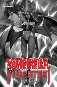 Vampirella Vs Purgatori #4 1:30 Chew Black & White Variant Dynamite 2021 EB99