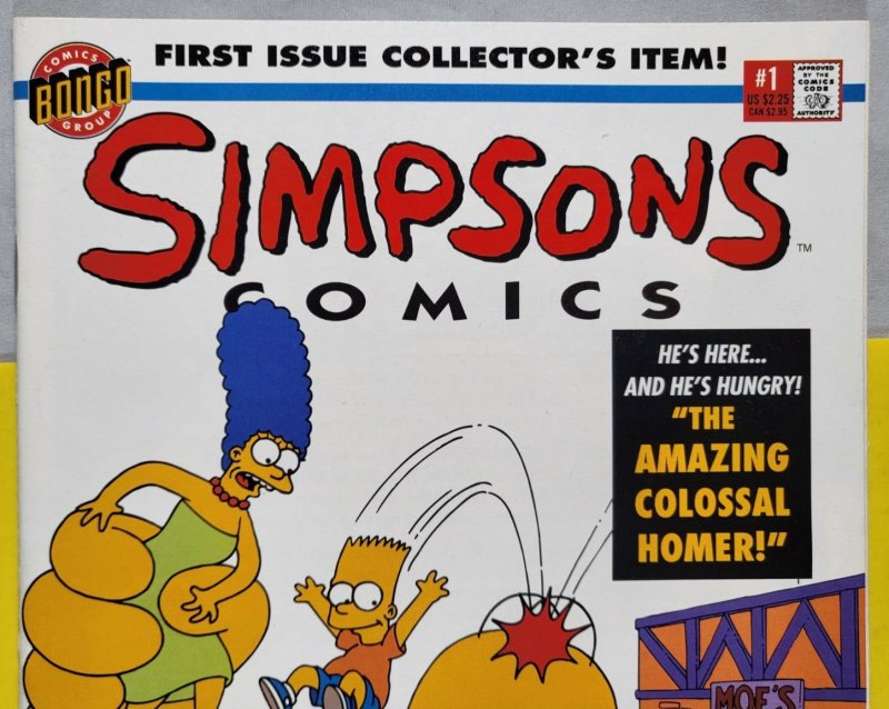 Simpsons Comics #1 1993 Bongo Comics Poster Inside VF