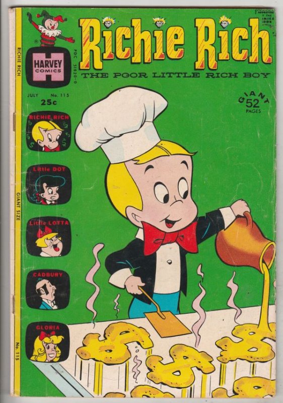 Richie Rich #115 (Jul-72) VG/FN- Mid-Grade Richie Rich