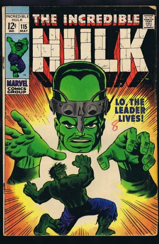 Incredible Hulk #115 ORIGINAL Vintage 1969 Marvel Comics The Leader 