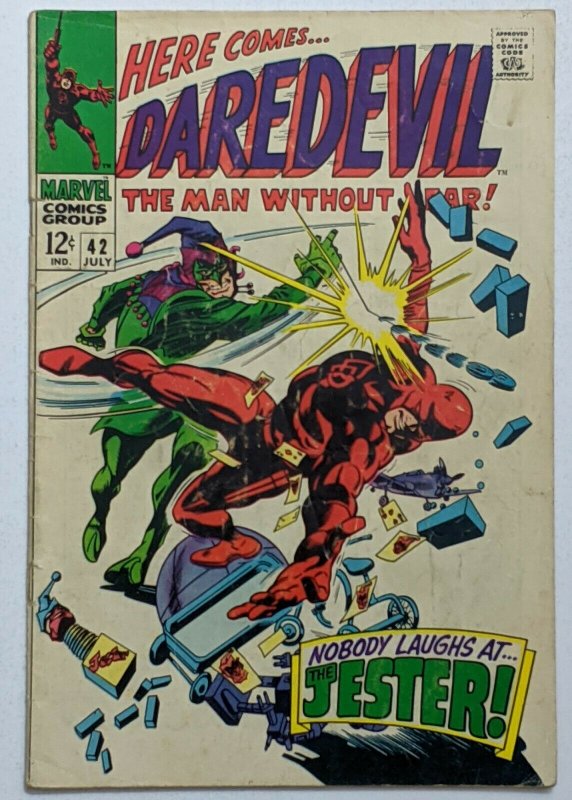 Daredevil #42 (Jul 1968, Marvel) Good 2.0 1st app of the Jester 