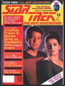 MAG: Star Trek The Next Generation 3/1988-Jonathan Frakes-Marina Sirtis-Photo...