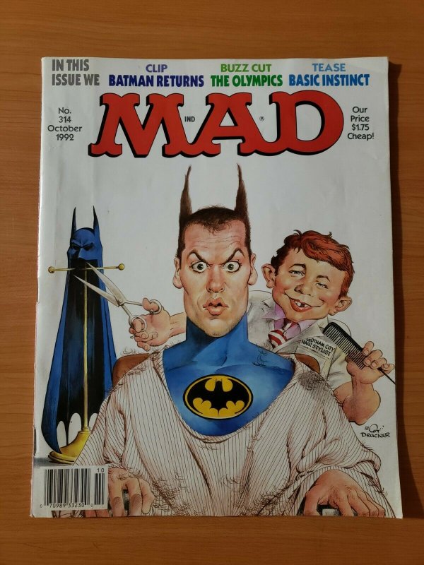 Mad Magazine #314 ~ FINE - VERY FINE VF ~ October 1992