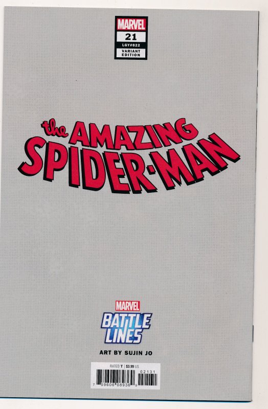 Amazing Spiderman #21 Black Cat Battle Lines Virgin Variant NM