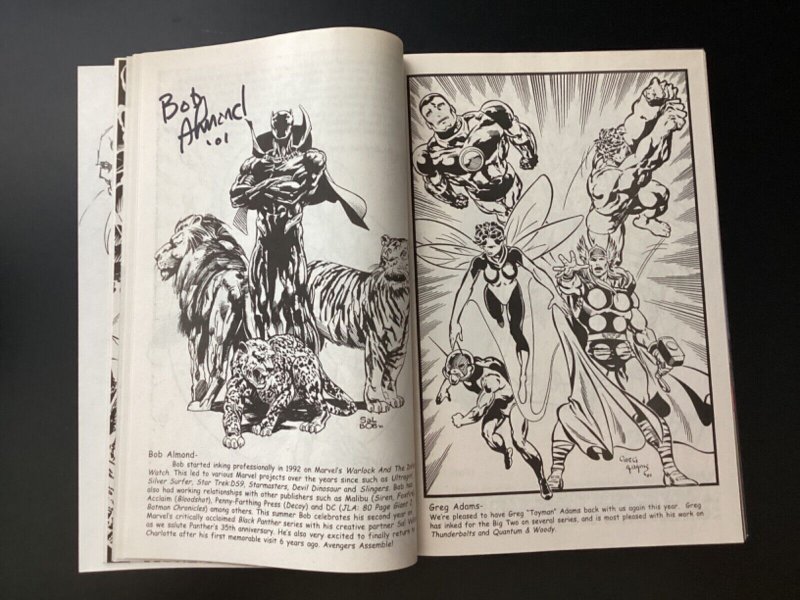 Hero-Con 2001, Comic Program To: AH! w/ multiple Sketch's/Autos, Adam Hu...