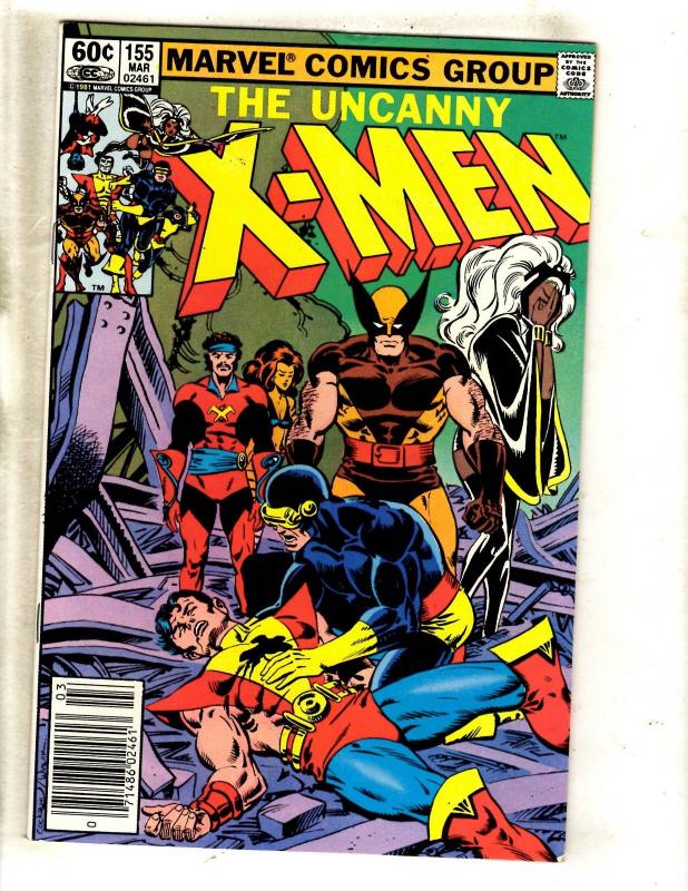 4 Uncanny X-Men Marvel Comic Books # 153 154 155 156 Beast Wolverine Storm JF15