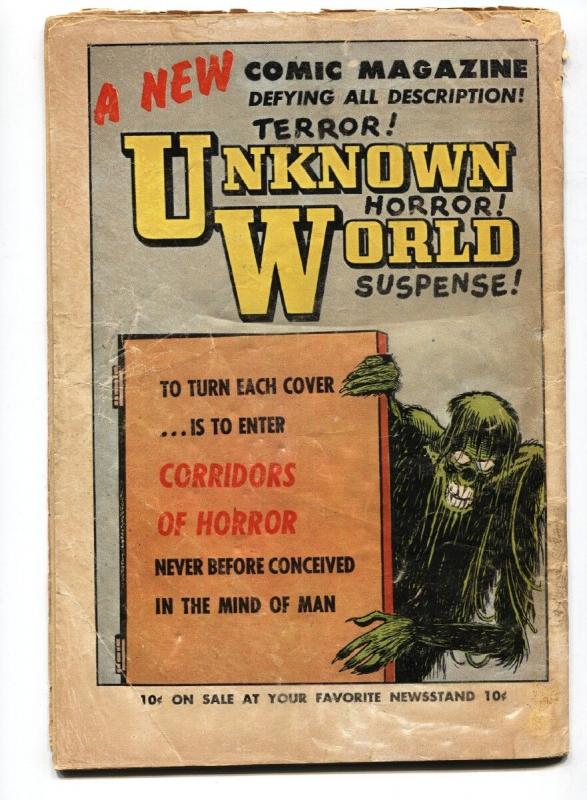 WORLDS OF FEAR #4 pre-code horror comic 1952-FAWCETT- Zombie-Eyes cover