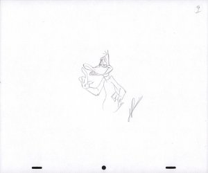 Daffy Duck Animation Pencil Art - 9 - Smug - Making Point