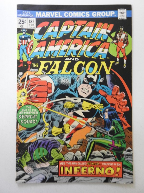Captain America #182 (1975) Inferno! Starring Nomad! Solid Fine- Condition!