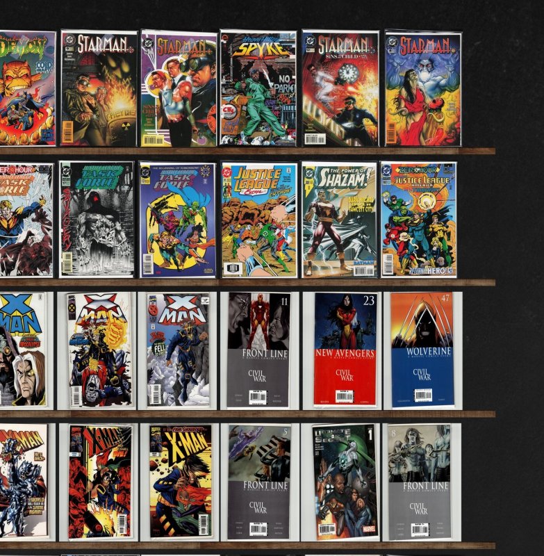 Huge Lot 150+ Comics with X-Man, Wolverine, Teen Titans, Checkmate & More!