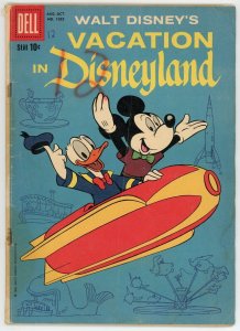 Walt Disney Vacation in Disneyland 1025 GD+ 2.50 Dell 1959 Silver Age