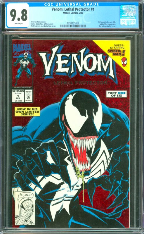 Venom: Lethal Protector #1 CGC Graded 9.8 1st Venom in his own Title. Spider-...