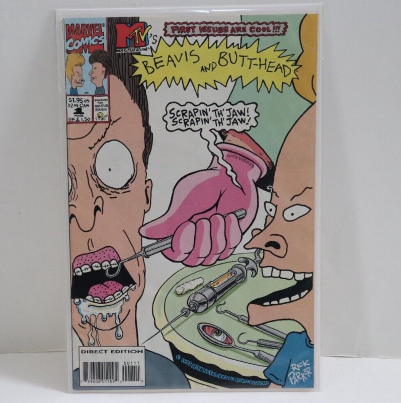 Beavis and Butthead Marvel Comic Issue #1 1994 Direct Edition