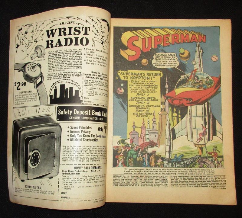 Superman #141 - Superman's Return To Krypton! (DC, 1960) - VG