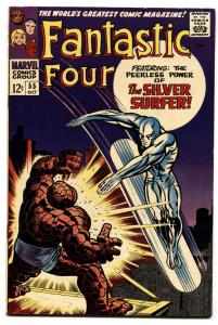 FANTASTIC FOUR #55 comic book 1966-KEY ISSUE-SILVER SURFER KIRBY