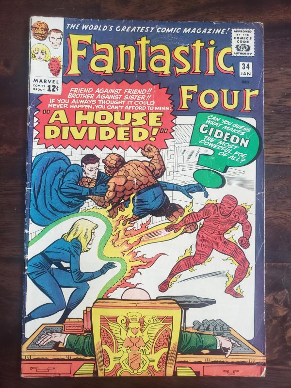 Fantastic Four 34 page missing does not affect story comic is incomplete