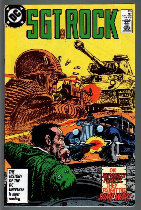 SGT. Rock 4151987Dc WarCopper AgeJoe KubertNm NM Comic Books