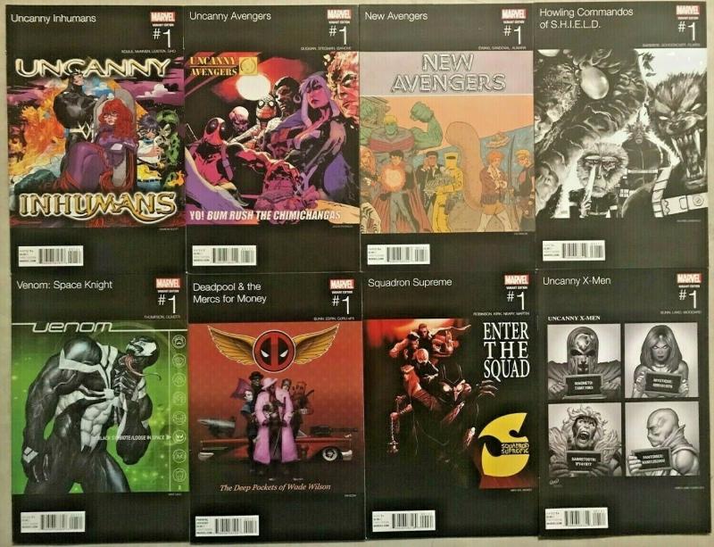 MARVEL HIP HOP VARIANT LOT OF 8 BOOKS NM 2016 INHUMANS, X-MEN, AVENGERS, 